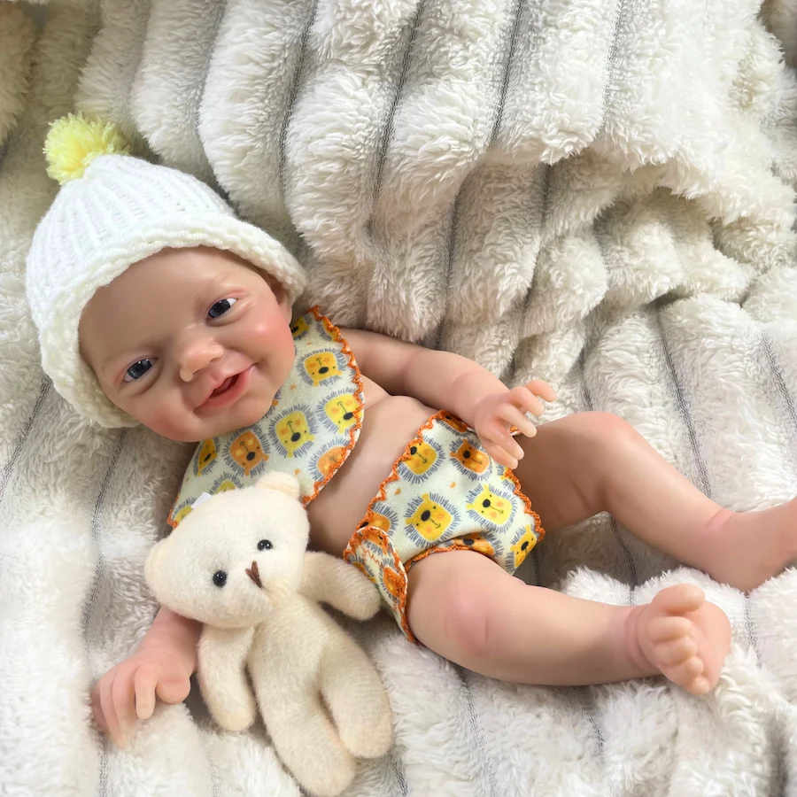 13 Inch Full Silicone Body Reborn Baby Doll Charlie Washable Boy Or Girl Doll Soft Silicone Newborn Birthday Christmas Gift