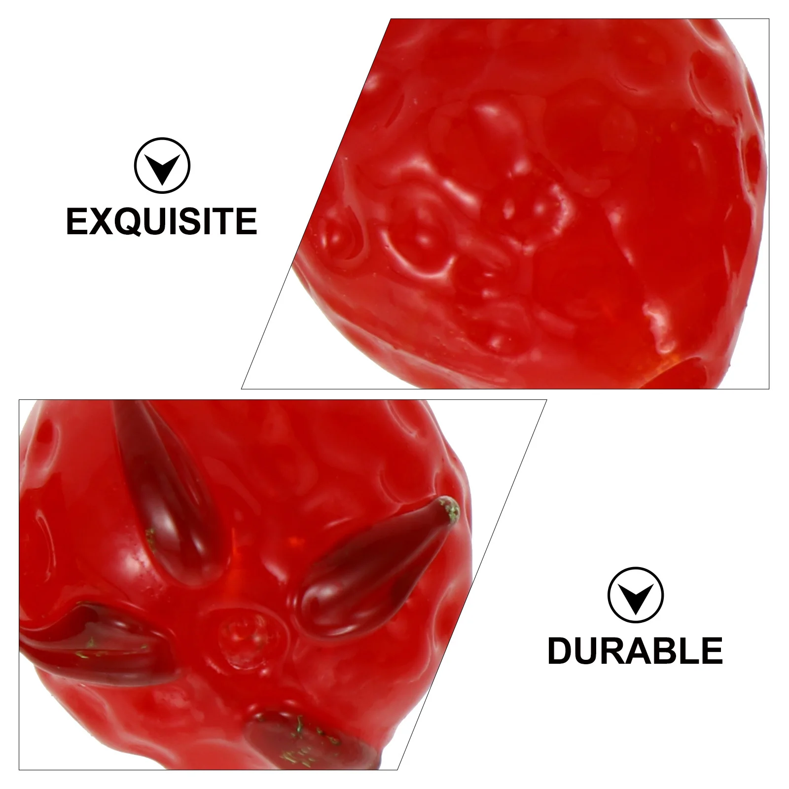 

50Pcs Fruit Spacer Beads Smooth Hole DIY Material for Jewelry Making Crafts Strawberry Charm Collection Strawberry Bead