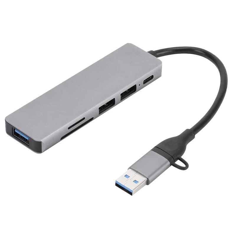 Docking station hub extender USB 3.0 tipo C 6 in 1 Adattatore splitter multi USB Slot per lettore SD TF USB 3.0 2.0