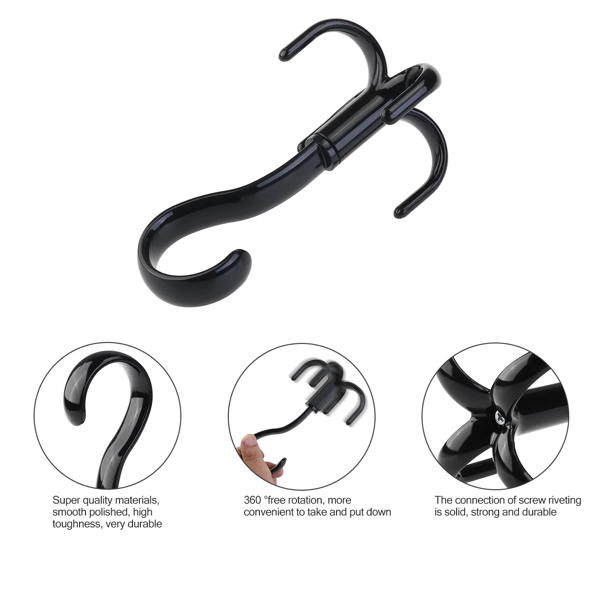 360 Degree Rotating Claw Rack Hanger Tie Necktie Belt Scarf Four Hook Organizer Clothes Racks