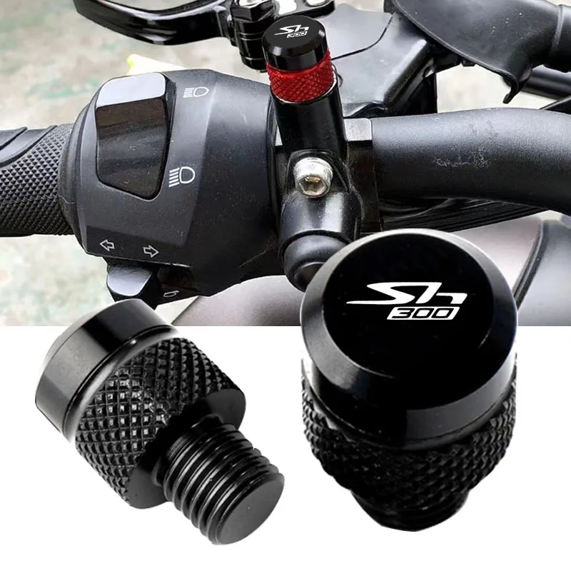 

For HONDA SH300i SH 300i SH300 2 Pcs Accessories Motorcycle M10*1.25 Aluminum Screws Bolts Mirror Hole Plugs Cap