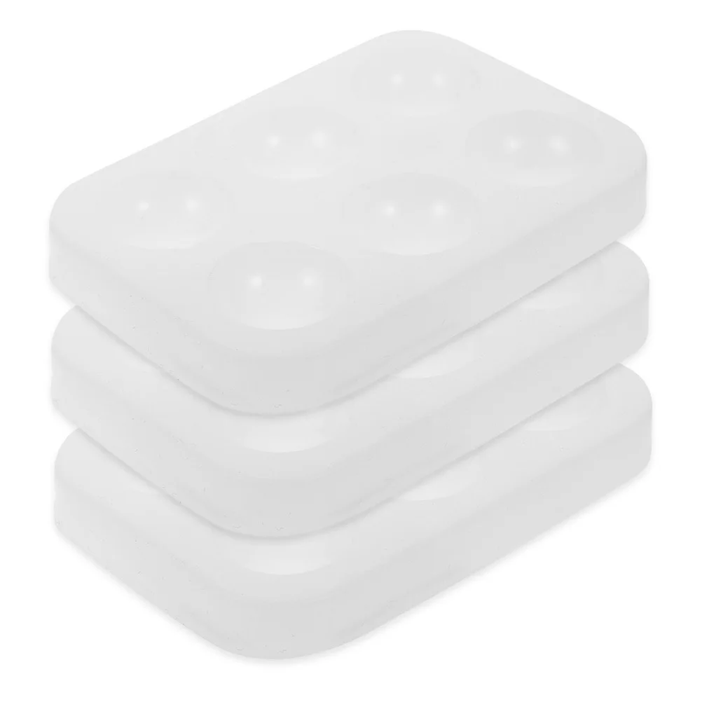 

3pcs Watercolor Palette Reusable Silicone Paint Tray Color Mixing Plate For Acrylic Oil Painting Pigment Storage Durable Art