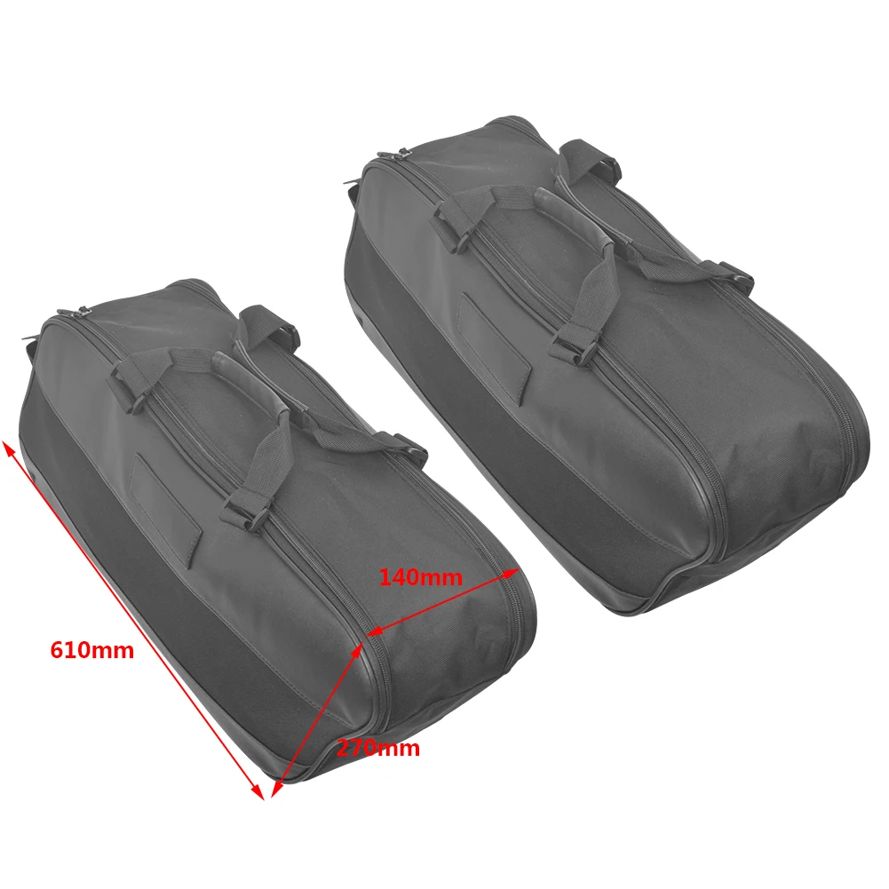 Schwarze Motorrad-Satteltasche, Gepäcktasche, weiche Rack-Liner-Satteltasche für Harley Touring Road King Electra Street Glide Ultra Tour 93-23 – Detail 3