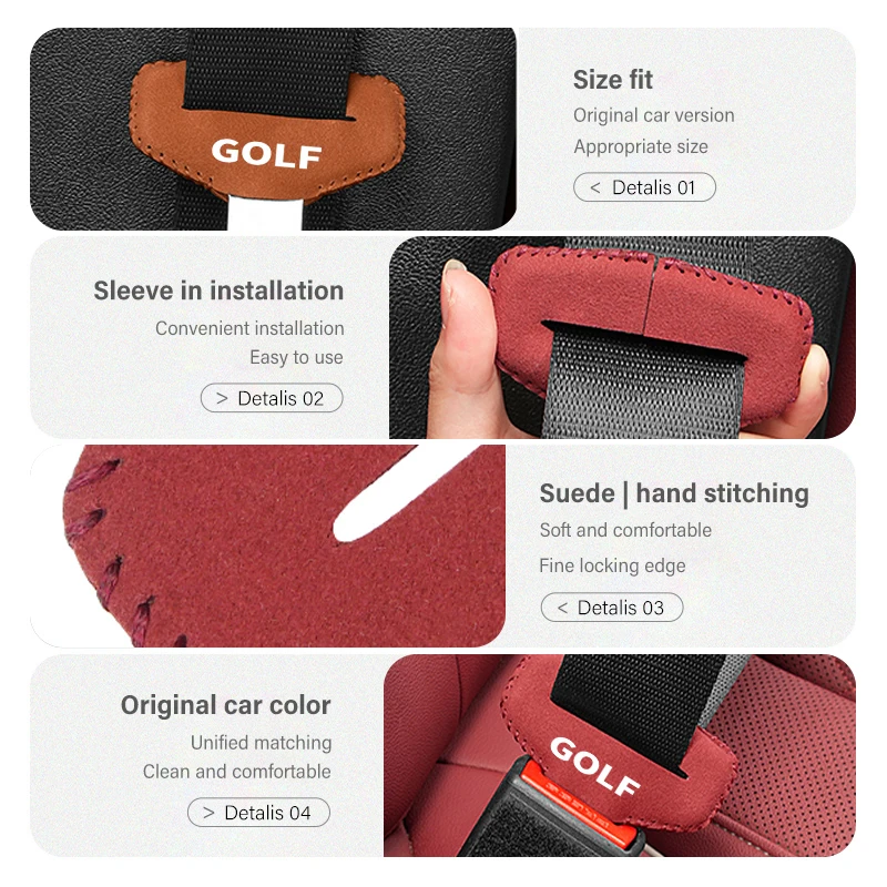 1pcs Car Seat Belt Buckle Protector Clip Anti-collision Cover For Volkswagen VW Golf Jetta Passat mk4 mk5 mk6 CC B5 B6 B7 Golf - view 3