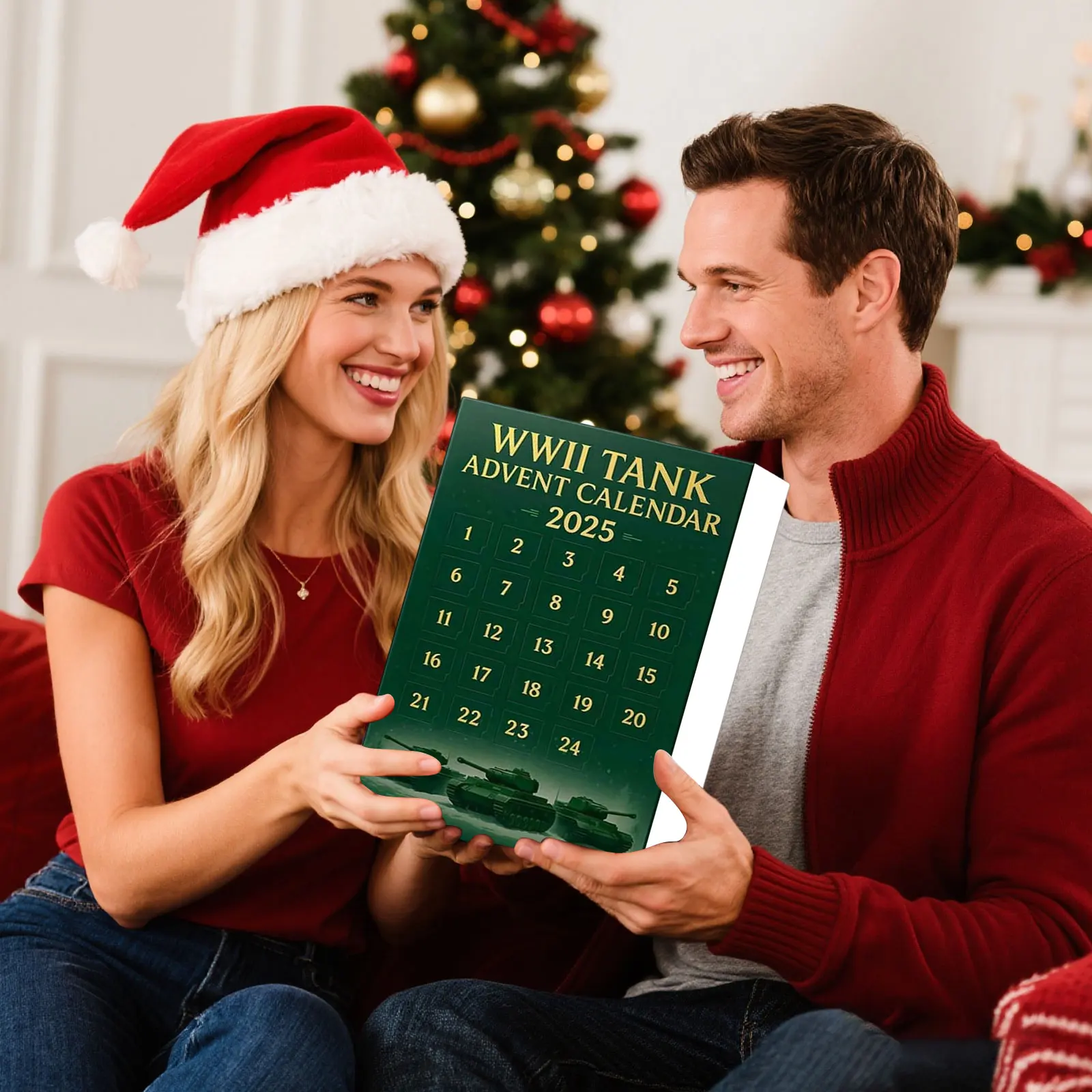Kalendarz Adwentowy z Czasem do Odliczania do Emerytury 9999 2025 Czołg z II Wojny Światowej Kalendarz Adwentowy z Czołgami 2025 24 Dni Timer na Godziny z Alarmem