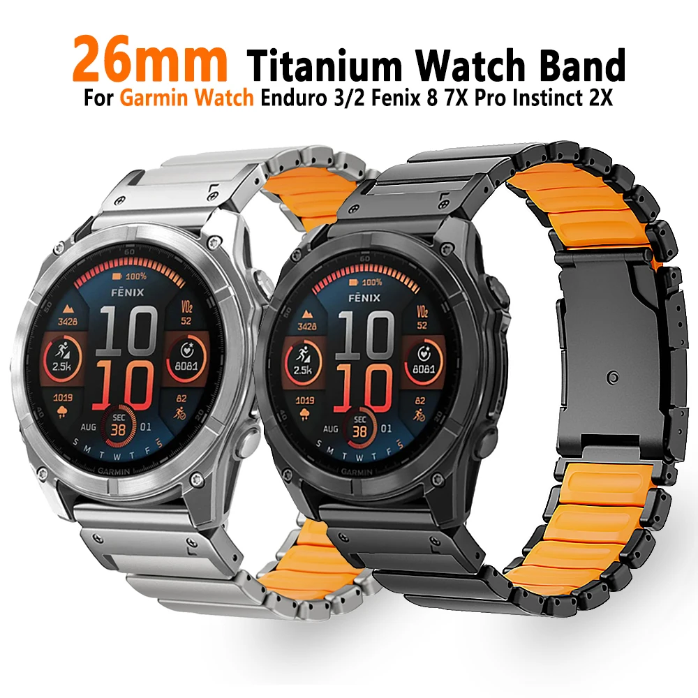 26mm-チタンメタルバンド-garmin-watch-enduro-3-2-fenix-8-7x-pro-51mm-fenix-6x-メンズ用ラバーリストストラップ-garmin-tactix-7-pro用