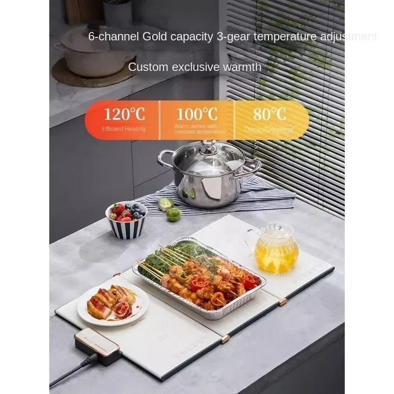 Folding Dishes Warming Plate Food Insulation Board Dishes Warming Keeping Plate Household Warm Vegetable Mat Multi-Functional