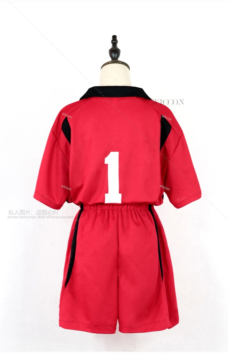 Kuroo Tetsurou Anime Cosplay Traje com Peruca, Nekoma High School No 1, Tops e Shorts Set, Voleibol Sports Wear, Uniforme da Equipe