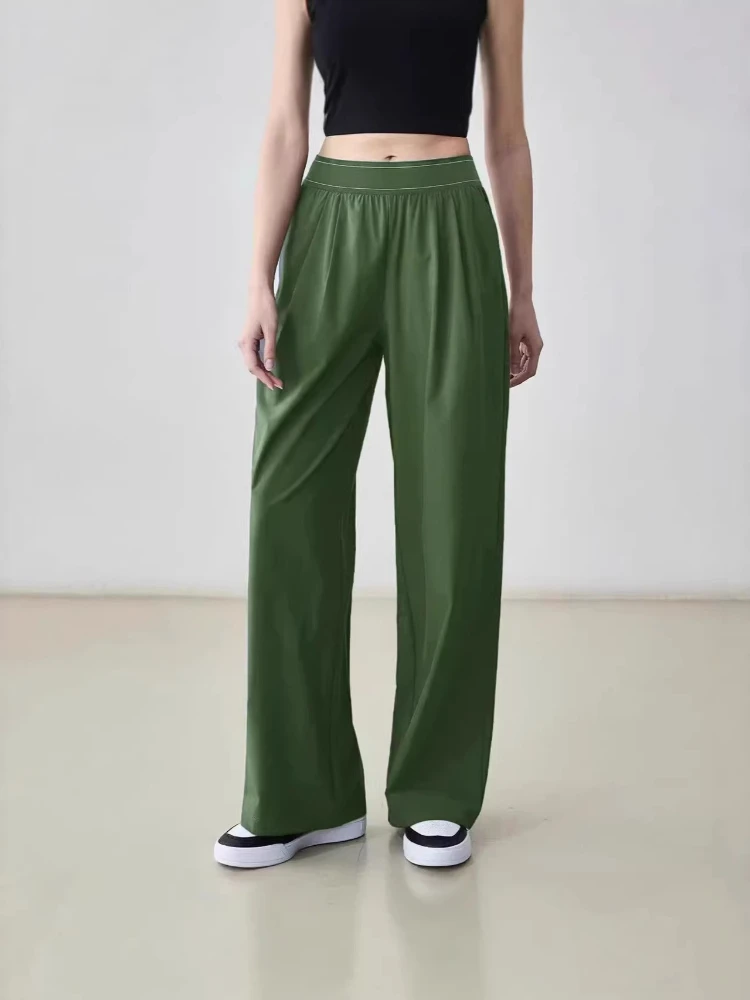 

NewHigh Waisted Straight Leg Sports Pants for Women Loose and Casual Outdoor Fitness Pants Versatile and Slimming Wide Leg Pants