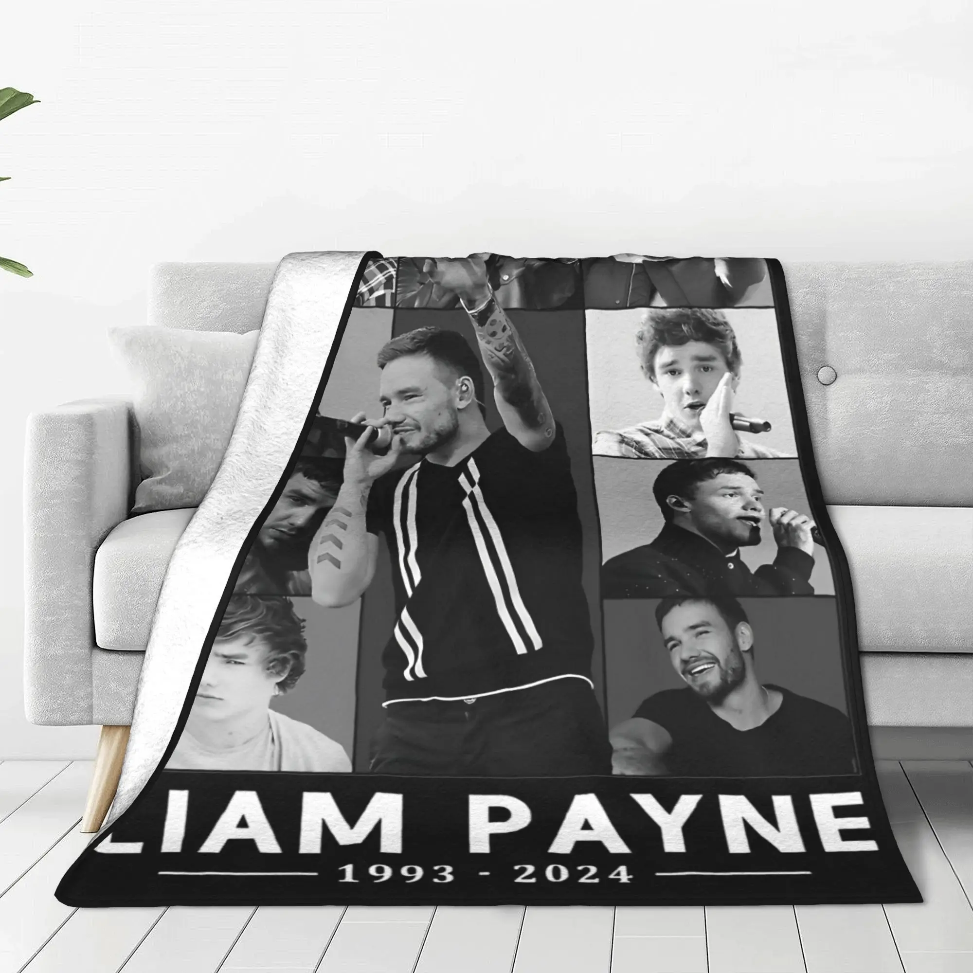 RIP Liam Payne 1993-2024 Ones Music and Directions Blankets  Wool Funny Soft Throw Blanket for Bedspread Spring/Autumn