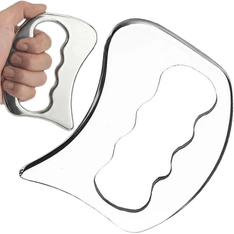 

Массажер-скребок Гуаша из нержавеющей стали для фасций, ручной, для точечного массажа мышц, для комфорта и расслабления