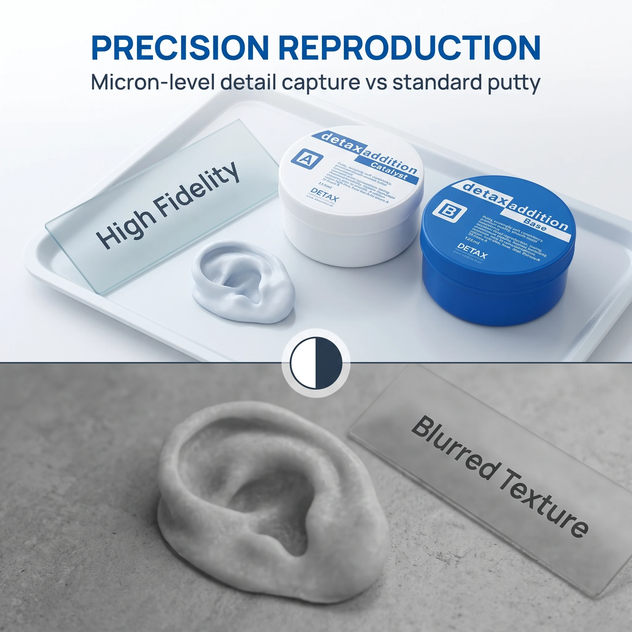 125/150/250/500ml*2 DIY detax Hearing Aid Ear Sample Paste Silicone Impression Ear Putty Material Earmolds IEMs Hearing Aid