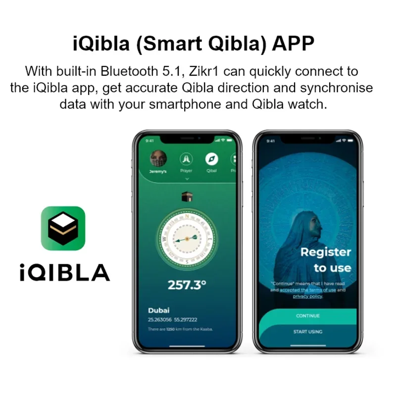 Iqibla Smart Tasbih licznik zestawień dla muzułmanów Zikr pierścień cyfrowy Tasbeeh 5 czas modlitwy przypomnienie wibracji pierścień elektroniczny