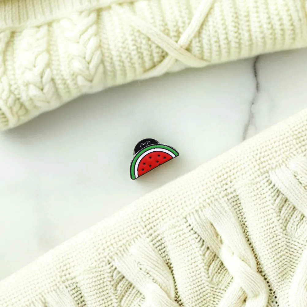 3Pcs Watermelon Brooch Pin Cartoon Fruit Lapel Pins Creative Summer Fashion Badge Brooch Clip Cute Clothing Accessory