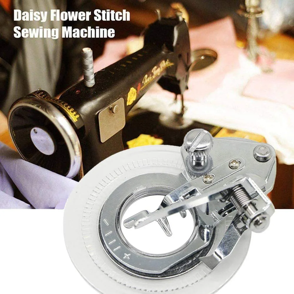 Practical Circular Embroidery Daisy Flower Stitch Presser Foot Daisy Flower Disc Pattern Stitch Round Foot for Sewing Machine