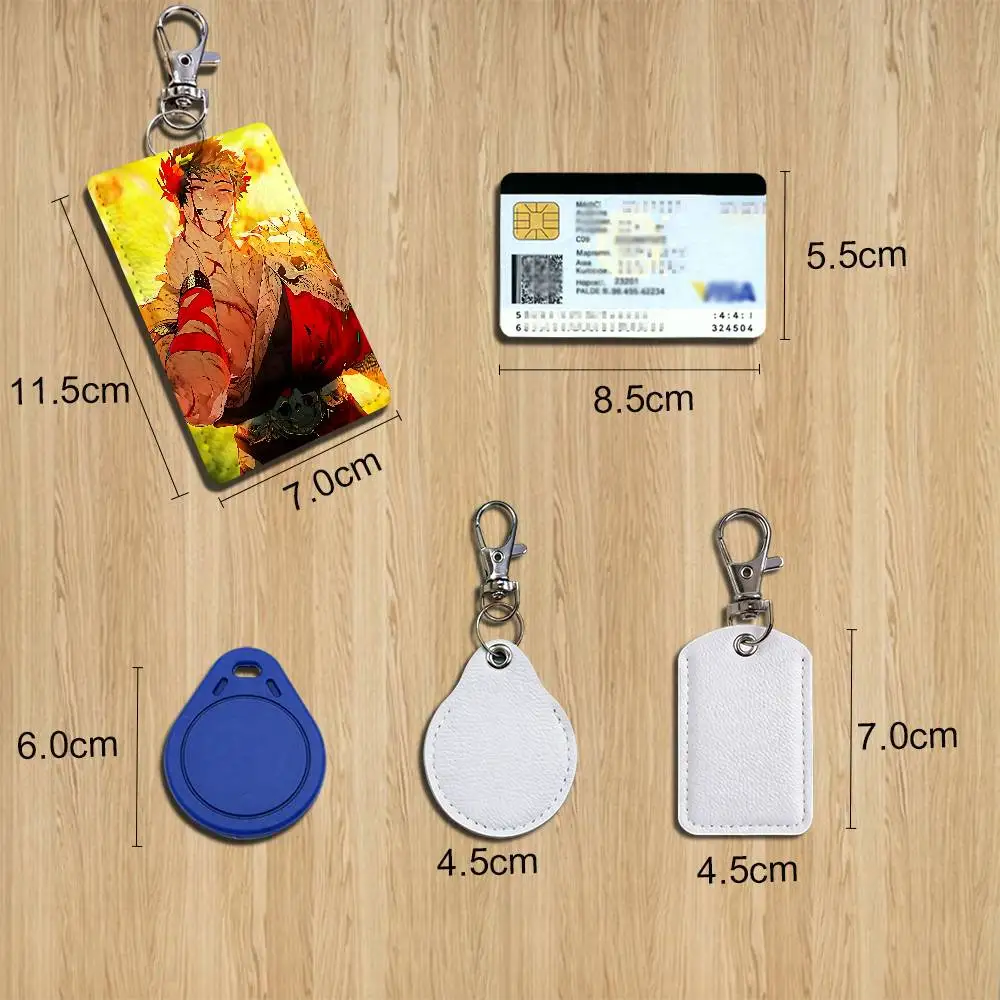 Zagreus Melinoe Hades Leather Keychain Badge Holder with Lanyard - ID/Access Card Holder, Key Ring Accessory, Gift Option