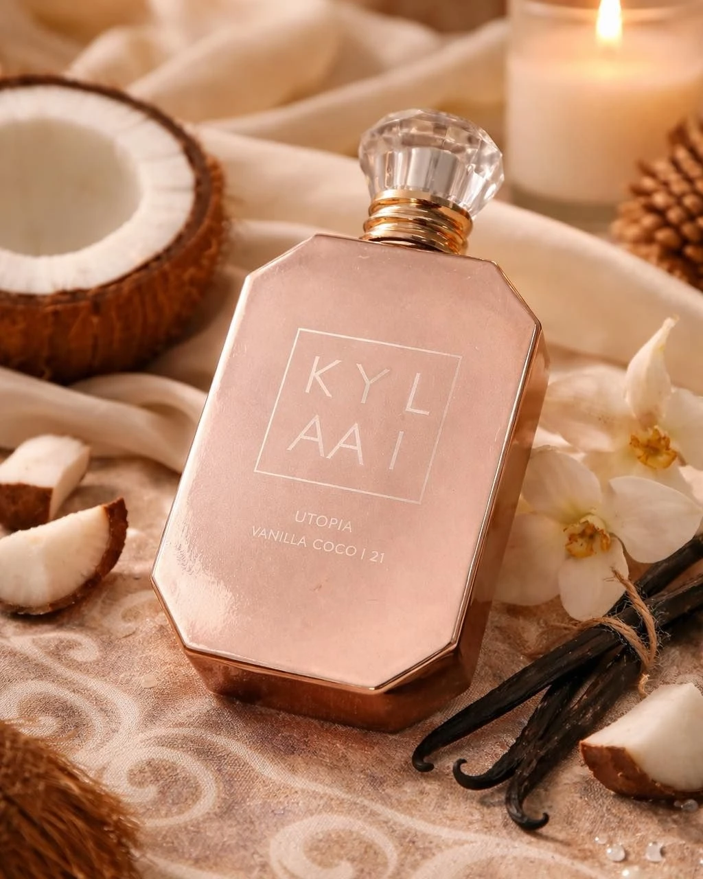 KYL UTOPIA VANILLA COCO 21 Eau De Parfum Intense, 100 Ml (3.4 Fl Oz), Long-Lasting Creamy Coconut, Warm Floral Musk & Sandalwood, Unisex Day to Night Wear, Summer Fall Scent