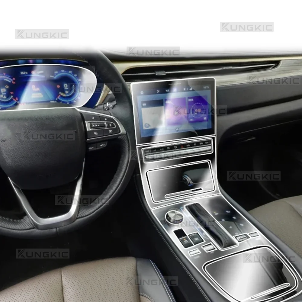 

Наклейка на салон автомобиля для Dodge Journey 2022-2025, центральная консоль, прозрачная защитная пленка из ТПУ, ремонтная пленка против царапин, ремонт