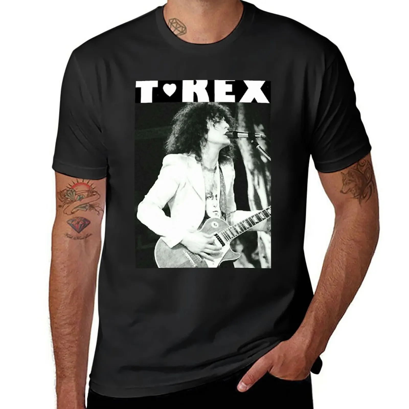 New T Rex - Marc Bolan T-Shirt anime clothes sweat shirts heavyweight t shirts Anime t-shirt men t shirt