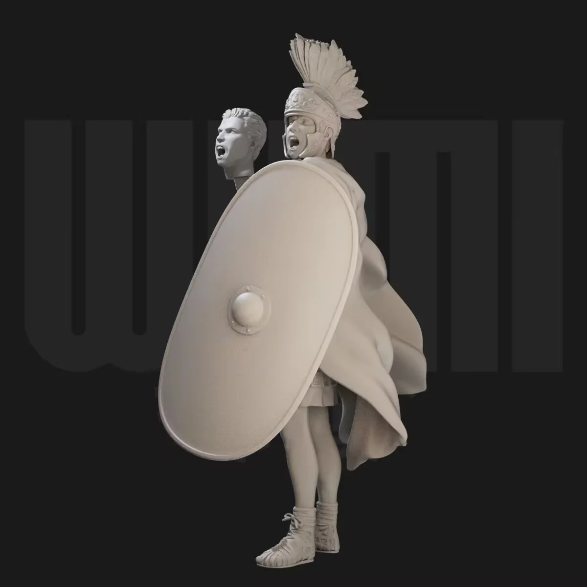Figura in resina in scala 1/24 soldato romano centurione assemblare modello kit giocattolo statua 3D smontato e non verniciato