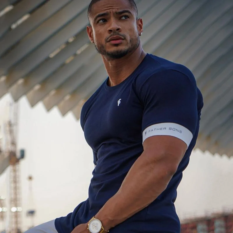 Running Shirt Men Short Sleeve Sport Workout Training Tshirt Tops Male Fitness Gym Shirt Men Male Sportswear Summer Mens T-shirt