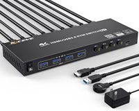 USB 3.0 KVM Switch HDMI 4 Port Support 4K@60Hz 2K@120Hz Simulation EDID,USB Switch for 4 Computer Share 1 Monitor 4 USB 3.0 Port