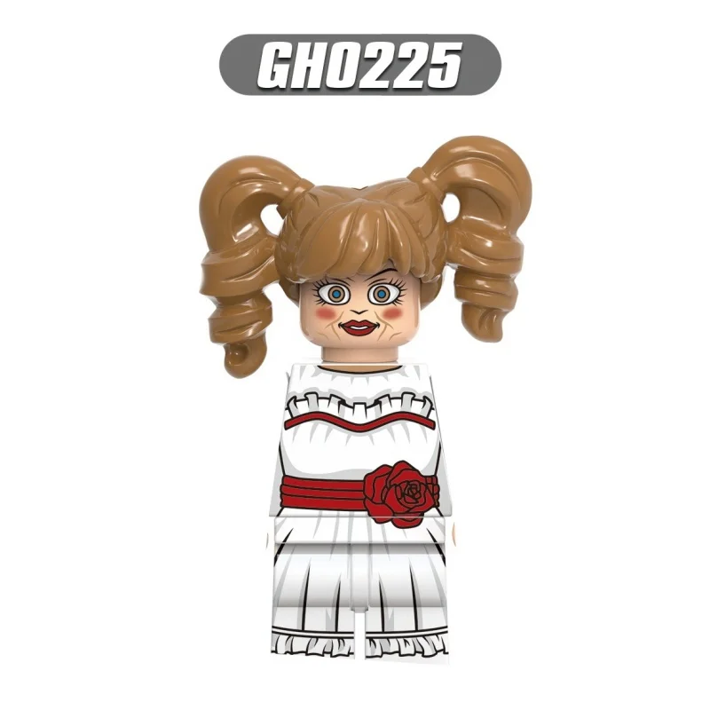 ホラー映画ハロウィンキャラクター M3gan 修道女アッシュ恐怖アクションフィギュアビルディングブロックおもちゃギフト WM6205 GH0129