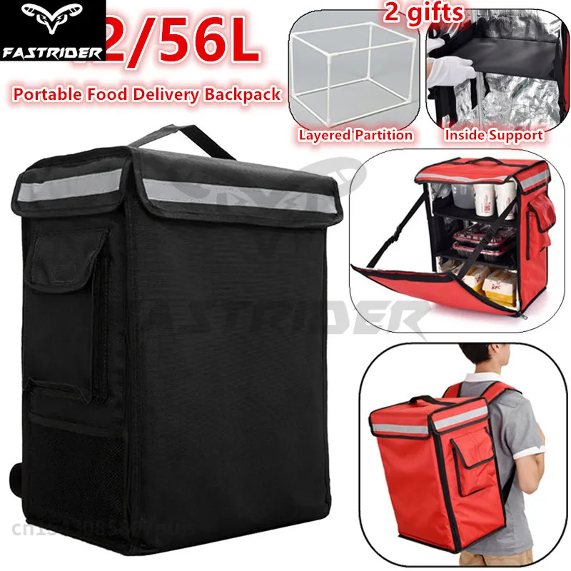 Portable Food Delivery Backpack Reusable Refrigerator Box Fresh Keeping Thermal Food Storage Cooler Bag for Home Travel Picnic