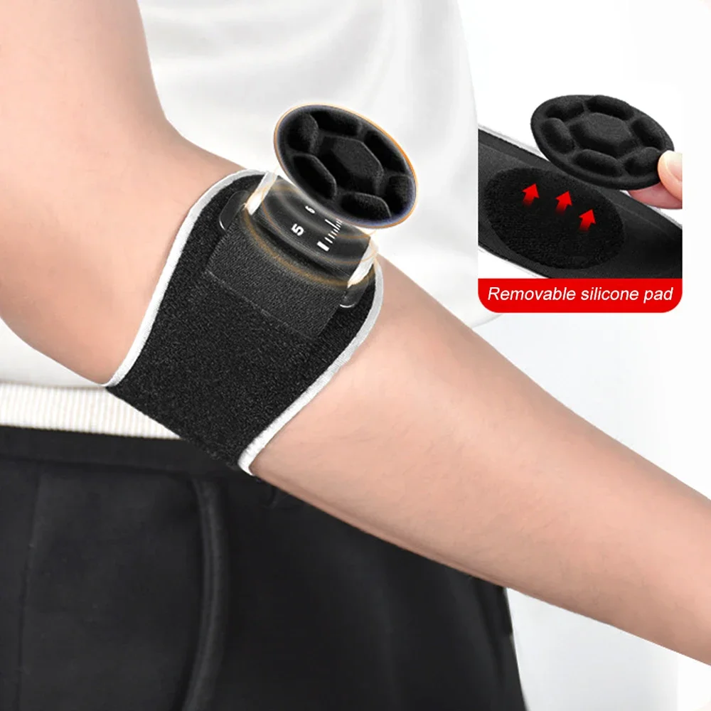 1 Pcs Tennis Elbow Brace, Elbow Pain Relief for Tendonitis, Tennis & Golfer's Elbow, Adjustable Elbow Strap with Removebale Pad