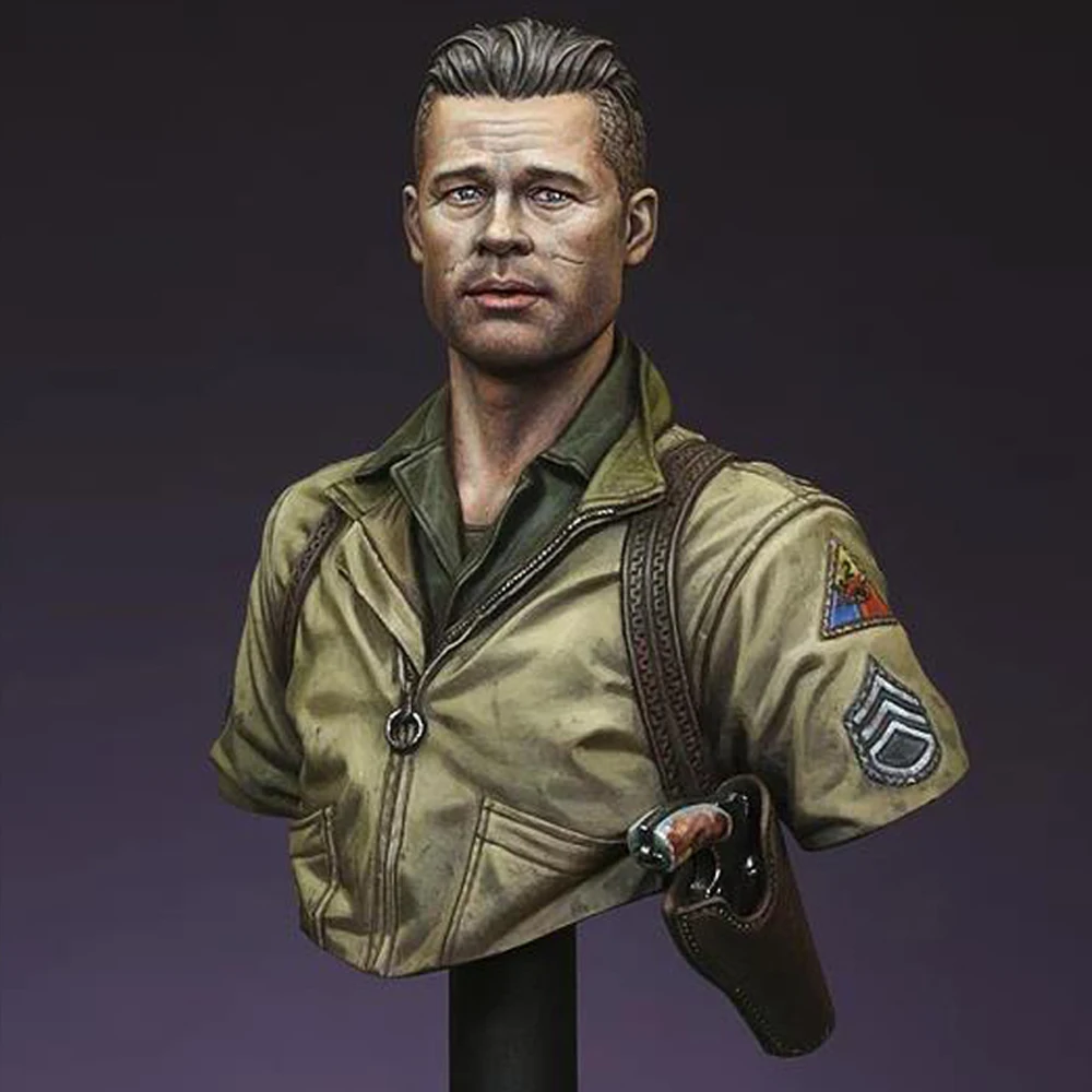 Commander de char américain 1/16, buste de figurine modèle en résine, GK, thème du Film, kit non assemblé et non peint