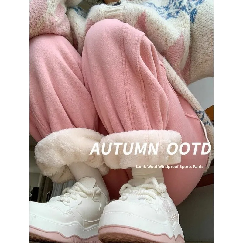 

Мужские утепленные брюки из овечьего вельвета с манжетами, очень большие, свободного прямого кроя, на флисовой подкладке, теплые хлопковые брюки для осени