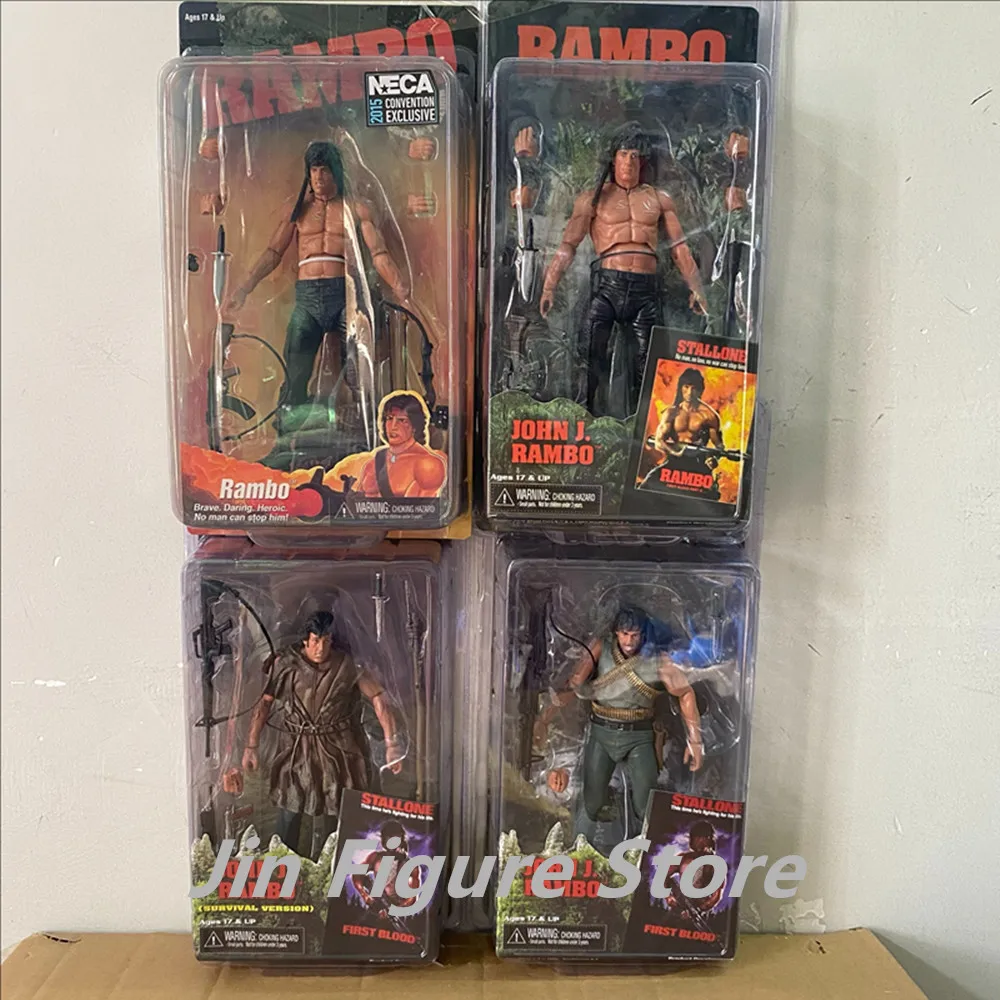 

NECA Figure First Blood John J Rambo PVC Action Figure Collectible Model Special Forces Soldier Toys Joint Movable Birthday Gift