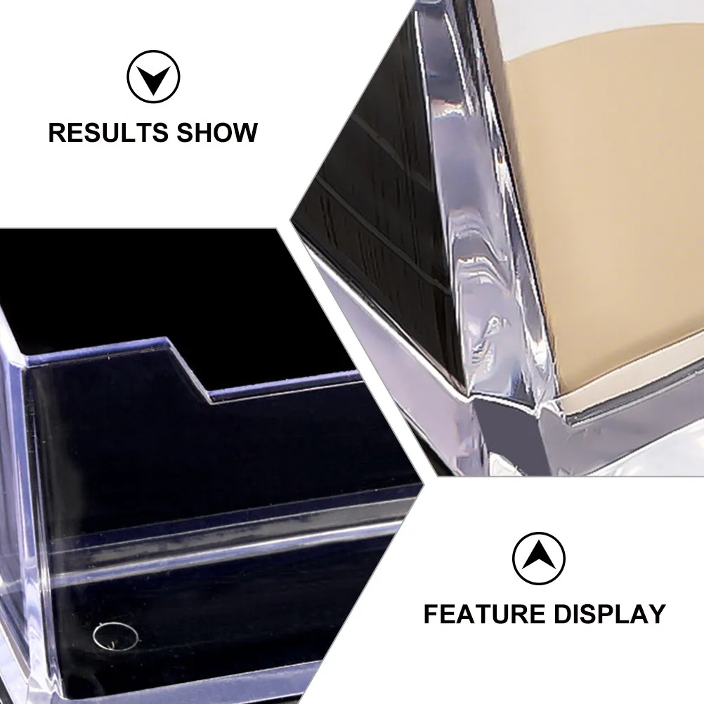 8Pcs Transparent Business Cards Holder Box Vertical Tilt Design High Capacity 70 Cards Smooth Edge Thickened Base for Office
