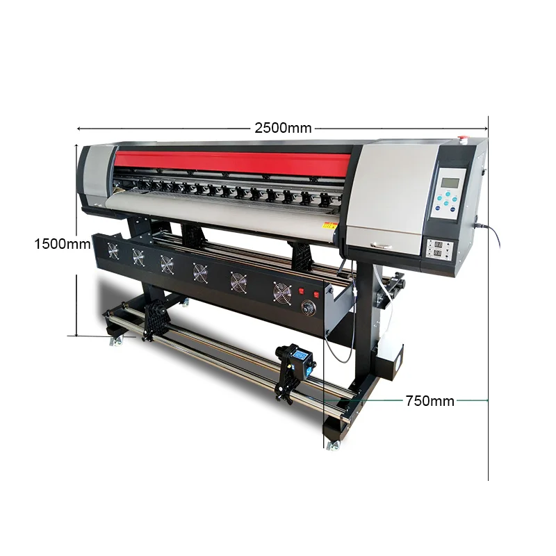 Affordable banner sticker printing machine plotter printer1.6m 1.8m vinyl printing xp600 I3200 inkjet eco solvent Printer