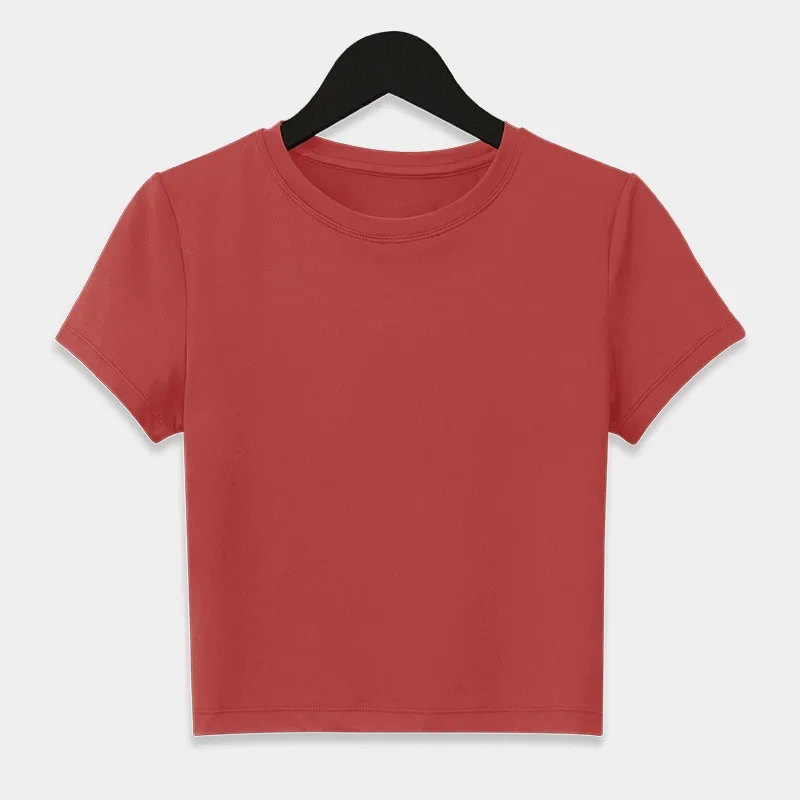 Custom LOGO women's new milk silk simple sports t-shirt women's running fitness training short-sleeved top