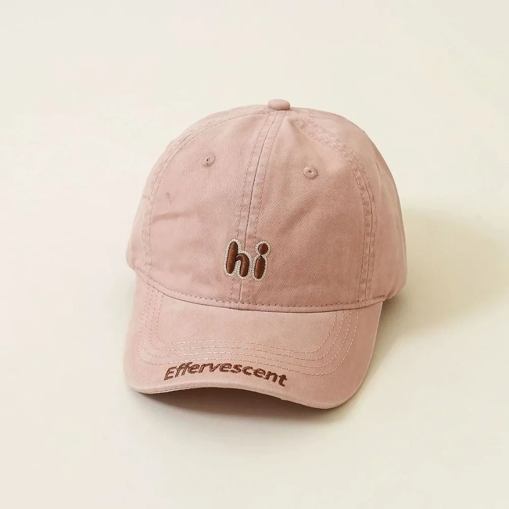 

Cute Breathable Baseball Cap Adjustable Cotton Caps Duck Tongue Caps Hi Embroidery Thin Material Sun Hat for Spring Summer