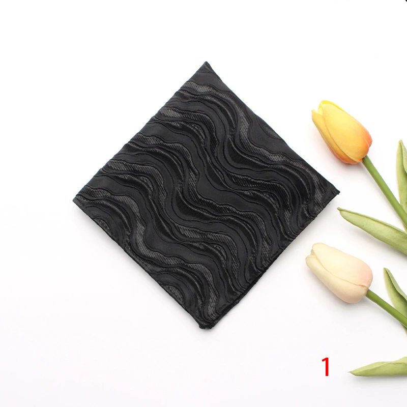 Vintage Jacquard Suit Pocket Square Stylish Patterned Handkerchief Men's Breast Pocket Square