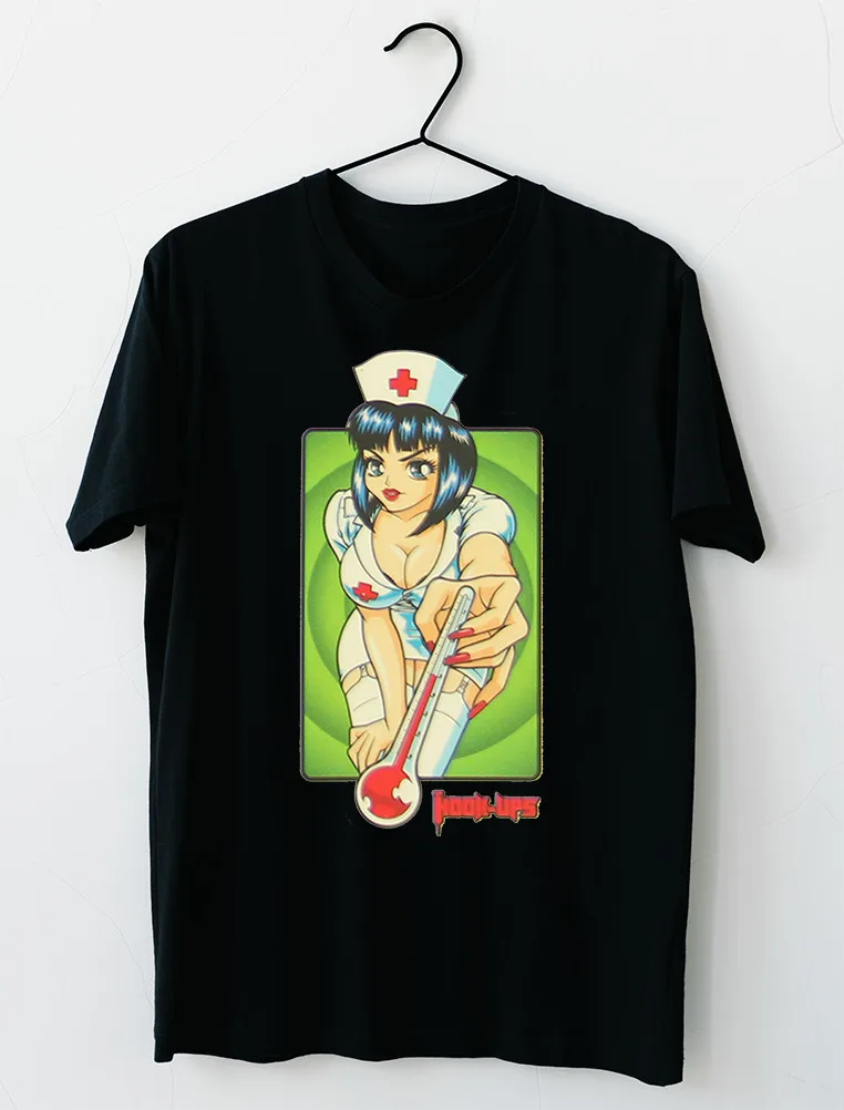 Hook-Ups Skateboard Nurse Girl Brandi Thermometer T-Shirt S-4XL