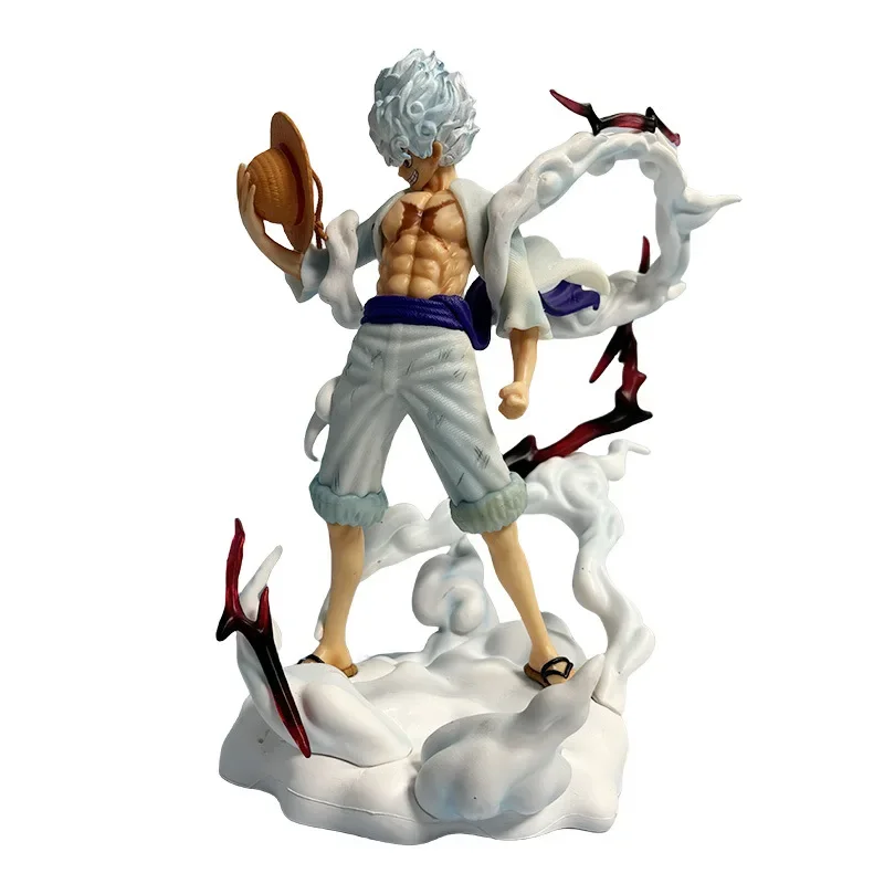 Figurines d'Action de Dessin Animé One Piece en PVC, Poupées de Collection, Statue d'Ornement, Jouets Cadeaux de Noël, 25cm, Intérieur a Luffy