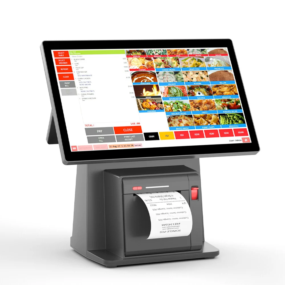 Terminal Pos Pedidos e Caixa Registradora Máquina All-in-one para Catering Retail Store e Supermercado Alta Resolução 141