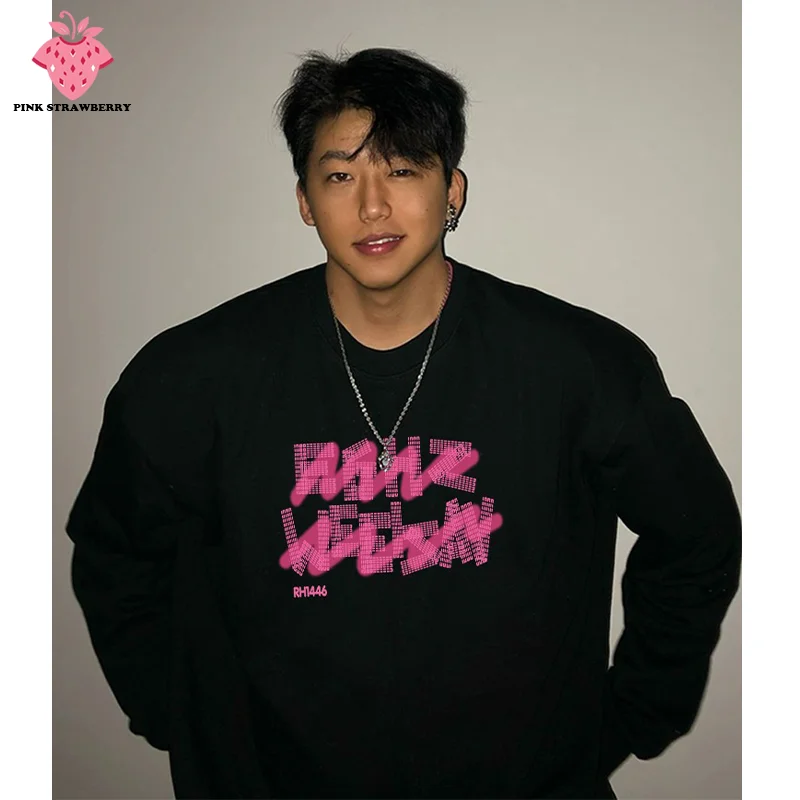 

American O-Neck Sweatshirt Men Autumn Winter 2025 New Black Oversize Pullover Long sleeve Plush Loose Y2K Top Men Warm clothing