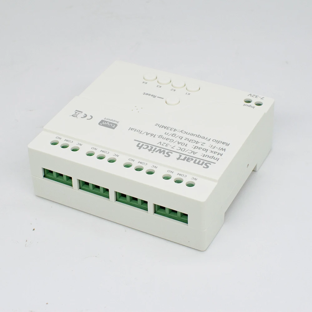 4-Kanal WLAN-Relais Smart Wireless Schaltmodul 4-Kanal 7-32V 85-250V 220V 110V 2200W RF433 4-Wege-Empfänger Kompatibel mit Tuya Alexa – Detail 23