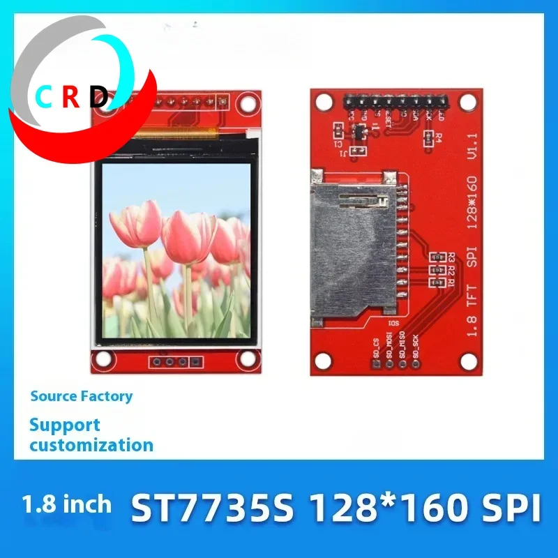 Chanruida 1.8 inch TFT LCD 128 × 160 color screen ST7735 SPI display LCD module with SD card slot arduino display  display  lcd