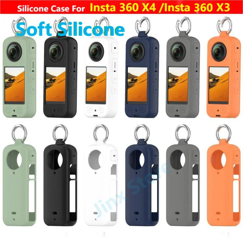 Silicone Case Cover For Insta 360 X4 X3 Carry Smart Action Camera TPU Protective Bumper Insta360 Protector Shell Accessories