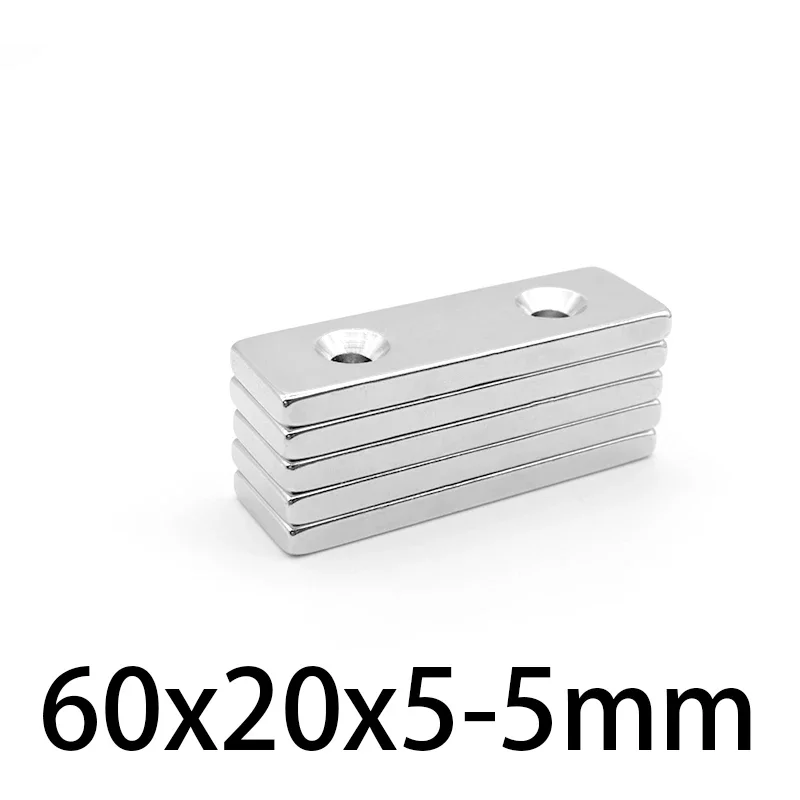 60x20x5-5 مللي متر قطاع مغناطيس قوي كتلة قوية مغناطيس للثلاجة ، DIY ، البناء ، العلمي ، الحرفية ، 60*20*5-5 60x20x5-5