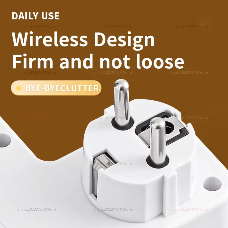 Presa standard europea Multipresa con interruttore indipendente Luce notturna Convertitore USB tipo C Uso domestico in ufficio