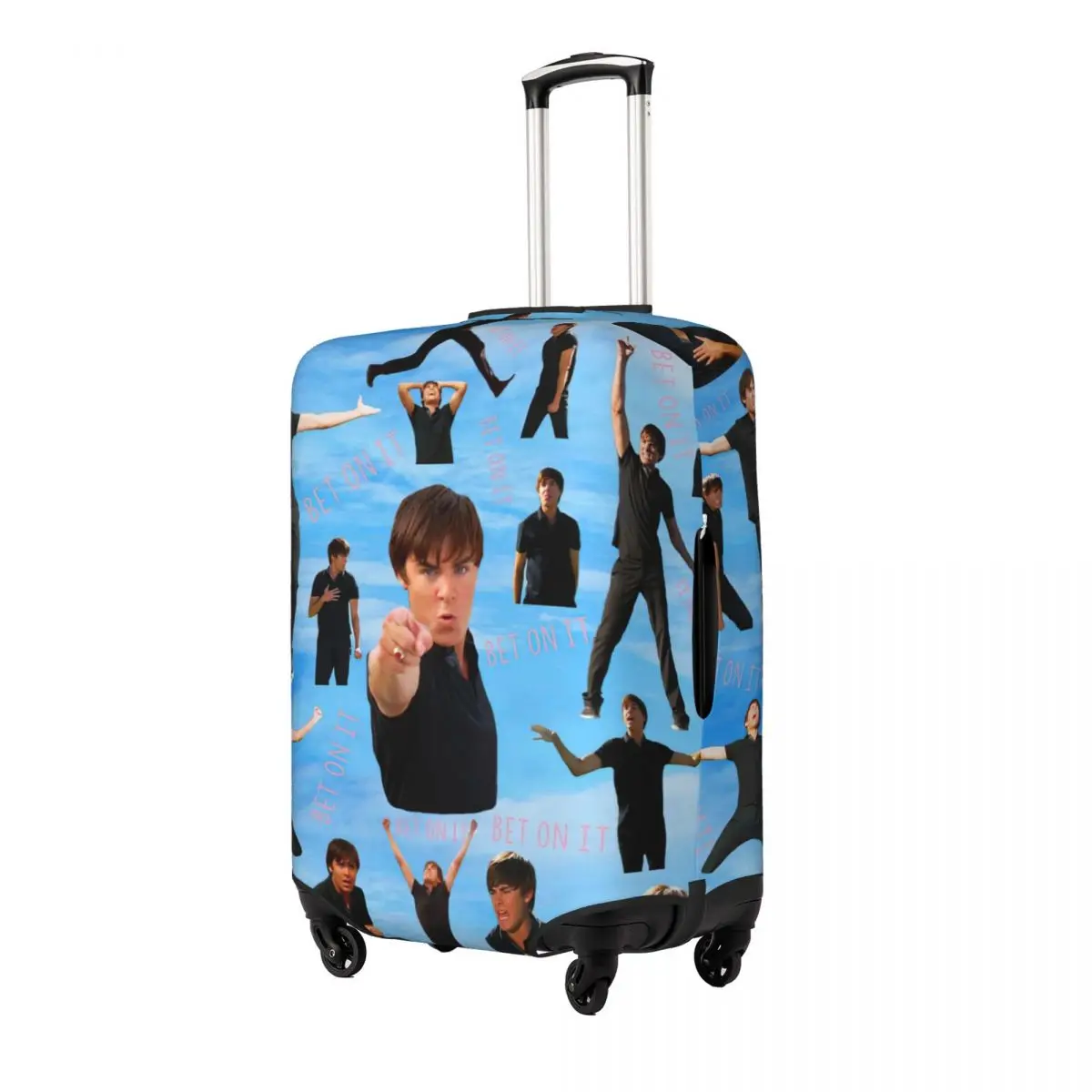 Zac Efron Troy Bolton Bet On It High School Musical  Luggage Protective Dust Covers Elastic Waterproof 18-32inch Suitcase Cover