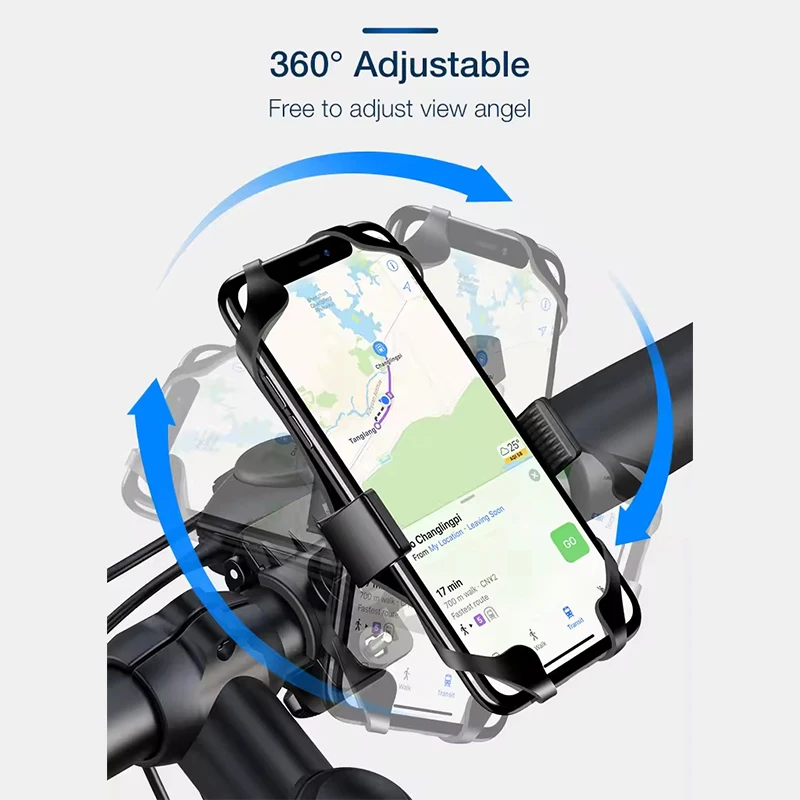 Bike Phone Holder Upgrade Motorcycle Handlebar Cell Phone Mount Clamp Anti Slide Handle GPS Bicycle