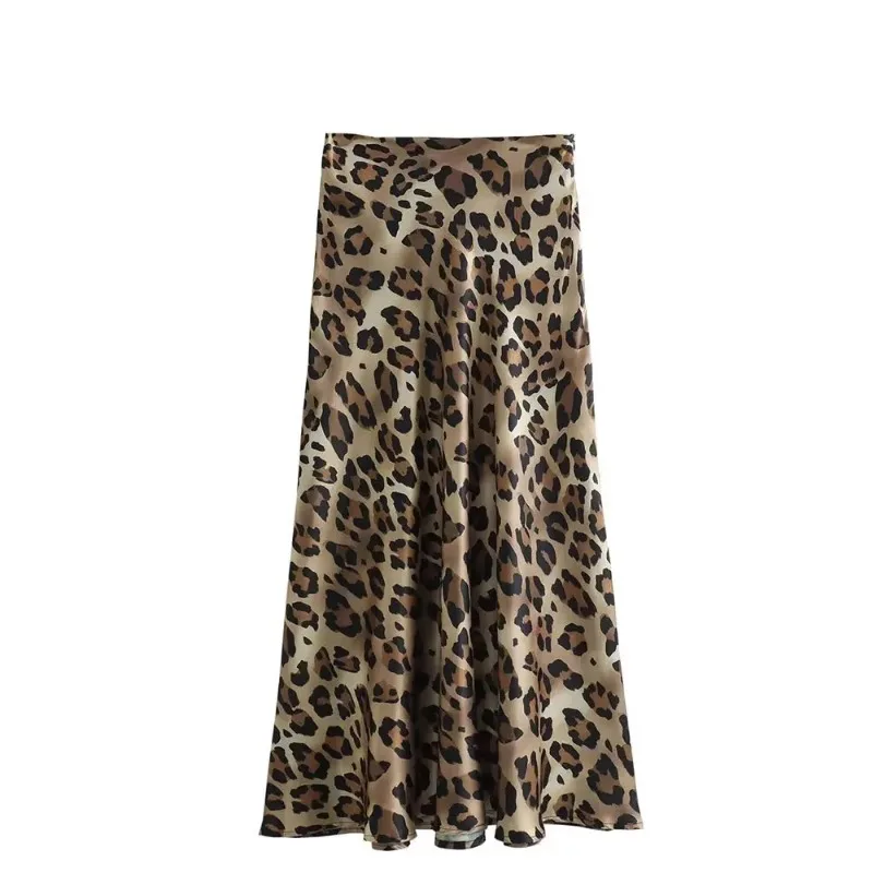 

New spring women's clothing leopard print sexy hip-wrapped fishtail skirt floor-mopping skirt