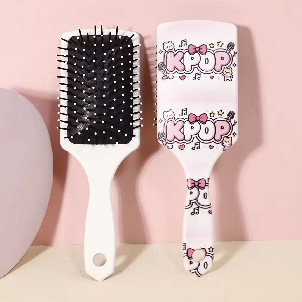 

1pc KPOP Massage Air Cushion Hair Brush - Featuring Cartoon Patterns, Designed for K-POP Fans, Special for real hair wigs